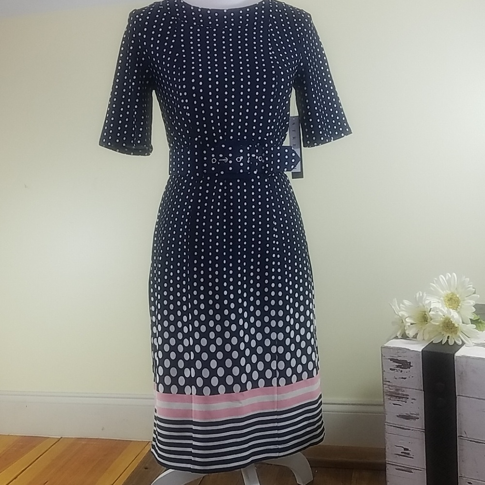 I LE New York Polka Dot Dress Size 6